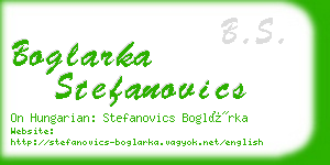 boglarka stefanovics business card